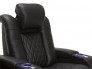 Diamante Single Recliner Adjustable Headrest