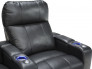 Seatcraft Monterey Top Grain Leather 7000, Powered Headrest, Power Recline, Black, Brown, or Gray, Single Recliner