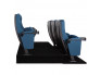 Seatcraft Madrigal Blue Vinyl Row Of 3 Side View