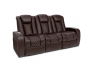 Seatcraft Aeris Sofa Leather Gel, Powered Headrest, Power Recline, Black or Brown