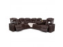Home Theater L-Sectional Brown Seatcraft Carlsbad