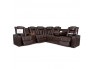 Seatcraft Carlsbad Brown Home Theater Media Sectional Sofa