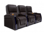 Brown Row of 3 Apex Home Theater Seating
