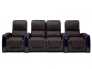 Row of 4 Brown Home Theater Chairs Apex
