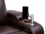 Accessory Grommet on Brown Colosseum Sofa with Bronze Cupholder