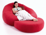 Red Fabric Cuddle Seat