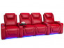 Seatcraft Equinox Home Theater Seats Red Row of 4 Power