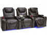 Brown Row of 3 Equinox Home Theater Seats