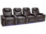 Row of 4 Equinox Brown Premium Leather