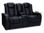 Seatcraft Euphoria Heat & Massage Loveseat, Top Grain Leather 7000, Powered Headrest, Powered Lumbar, Power Recline, Black or Brown