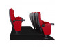 Seatcraft Madrigal Red Vinyl Row Of 3 Side View