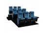 Seatcraft Madrigal Blue Vinyl Row Of 3 