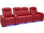 Red row of 4 Middle loveseat