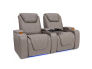 Gray Home Theater Seats with Diamond Stitching