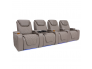 Seatcraft Muse Gray Top-Grain Leather Home Theater Seating