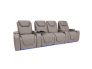 Diamond Stitch Gray Theater Seats with Middle Loveseat