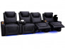 Pantheon Black Row of 4 with Loveseat