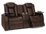 Seatcraft Republic Sofa & Loveseat Top Grain Leather 7000, Powered Headrest, Power Recline, Black, Brown, or Gray