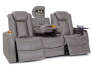 Seatcraft Republic Gray Sofa with Power Headrest and Recline