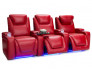Home Theater Seating Equinox Row of 3 Red