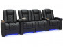 Stanza Black Row of 4 with Loveseat