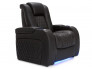 Seatcraft Virtuoso Heat & Massage, Top Grain Leather 7000, Powered Headrest, Powered Lumbar, Power Recline, Black, Brown, or Gray, Single Recliner
