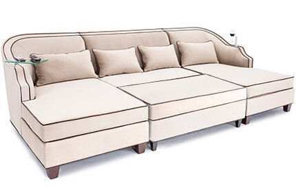 Cavallo Celestian Media Lounge Sofa Bella Fabric, 60+ Colors