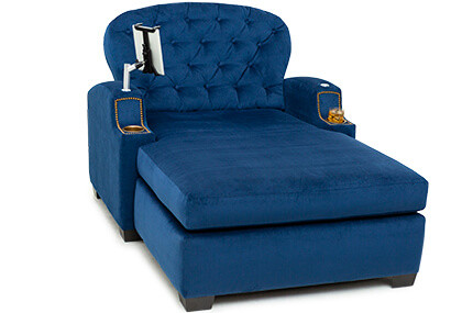 Cavallo Chateau Media Lounge Chaise, Fabric, 20+ Colors