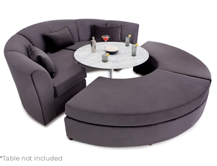 Cavallo Empyrean Media Lounge Party Pit Sofa, Fabric, 20+ Colors
