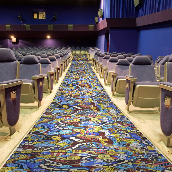 Joy Hollywood Graffiti Home Theater Carpet
