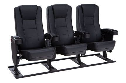 Seatcraft Montago Free-Standing Base Movie Seats, Vinyl, Black