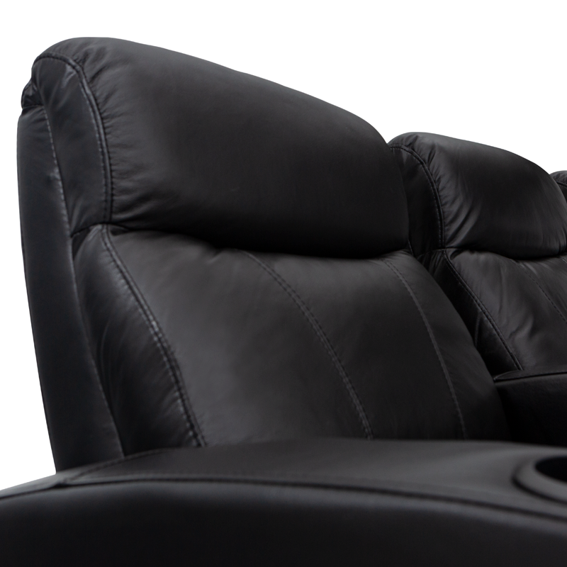 Seatcraft Rialto Black Row of 3 Home Theater Seating