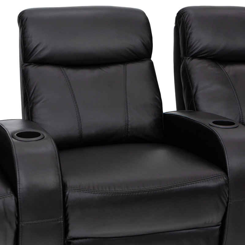 Seatcraft Rialto Black Row of 3 Home Theater Seating