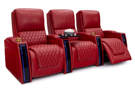 Seatcraft Apex Top Grain Leather 7000, Powered Headrest & Lumbar, Power Recline, Black, Brown, or Red, Straight Rows