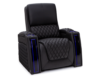Seatcraft Apex Top Grain Leather 7000, Powered Headrest & Lumbar, Power Recline, Black, Brown, or Red, Single Recliner