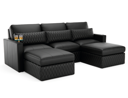 Seatcraft Diamante 5-Piece Media Lounge Sofa