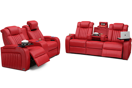Seatcraft Spire Sofa & Loveseat Top Grain Leather 7000, 8+ Colors, Powered Headrest & Lumbar, Power Recline