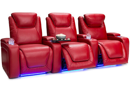 Seatcraft Equinox Top Grain Leather 7000, Powered Headrest & Lumbar, Power Recline, Black, Brown, or Red