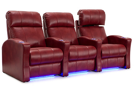 Seatcraft Napa, Top Grain Leather 7000, 8+ Colors, Powered Headrest, Power Recline, Straight or Curved Rows