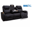 Seatcraft Colosseum Sofa Top Grain Leather 7000, Powered Headrest & Lumbar, Power Recline, Black or Brown