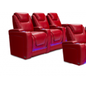 Seatcraft Equinox BACKROW Theater Seating®, Top Grain Leather 7000, Powered Headrest & Lumbar, Power Recline, 7" Riser Built-In, Black, Brown, or Red