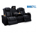 Seatcraft Headline Sofa Top Grain Leather 7000, Powered Headrest, Power Recline, Black, Brown, or Red