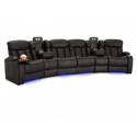 Seatcraft Niagara Sofa Top Grain Leather 7000, Power or Manual Recline, Black or Brown