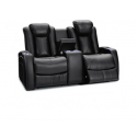 Seatcraft Omega Loveseat Leather Gel, Powered Headrest, Power Recline, Black or Brown