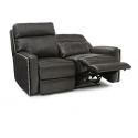 Seatcraft Lombardo Loveseat Top Grain Leather 7000, Powered Headrest, Power Recline, Gray or Brown