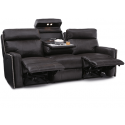 Seatcraft Lombardo Sofa Top Grain Leather 7000, Powered Headrest, Power Recline, Gray or Brown