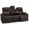 Seatcraft Vienna Sofa Top Grain Leather 7000, Powered Headrest & Lumbar, Power Recline, Black or Brown