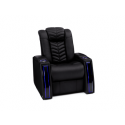 Seatcraft Veloce Top Grain Leather 7000, Powered Headrest & Lumbar, Power Recline, Black, Single Recliner