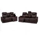 Seatcraft Vienna Sofa & Loveseat Top Grain Leather 7000, Powered Headrest & Lumbar, Power Recline, Black or Brown