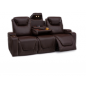 Seatcraft Vienna Sofa Top Grain Leather 7000, Powered Headrest & Lumbar, Power Recline, Black or Brown